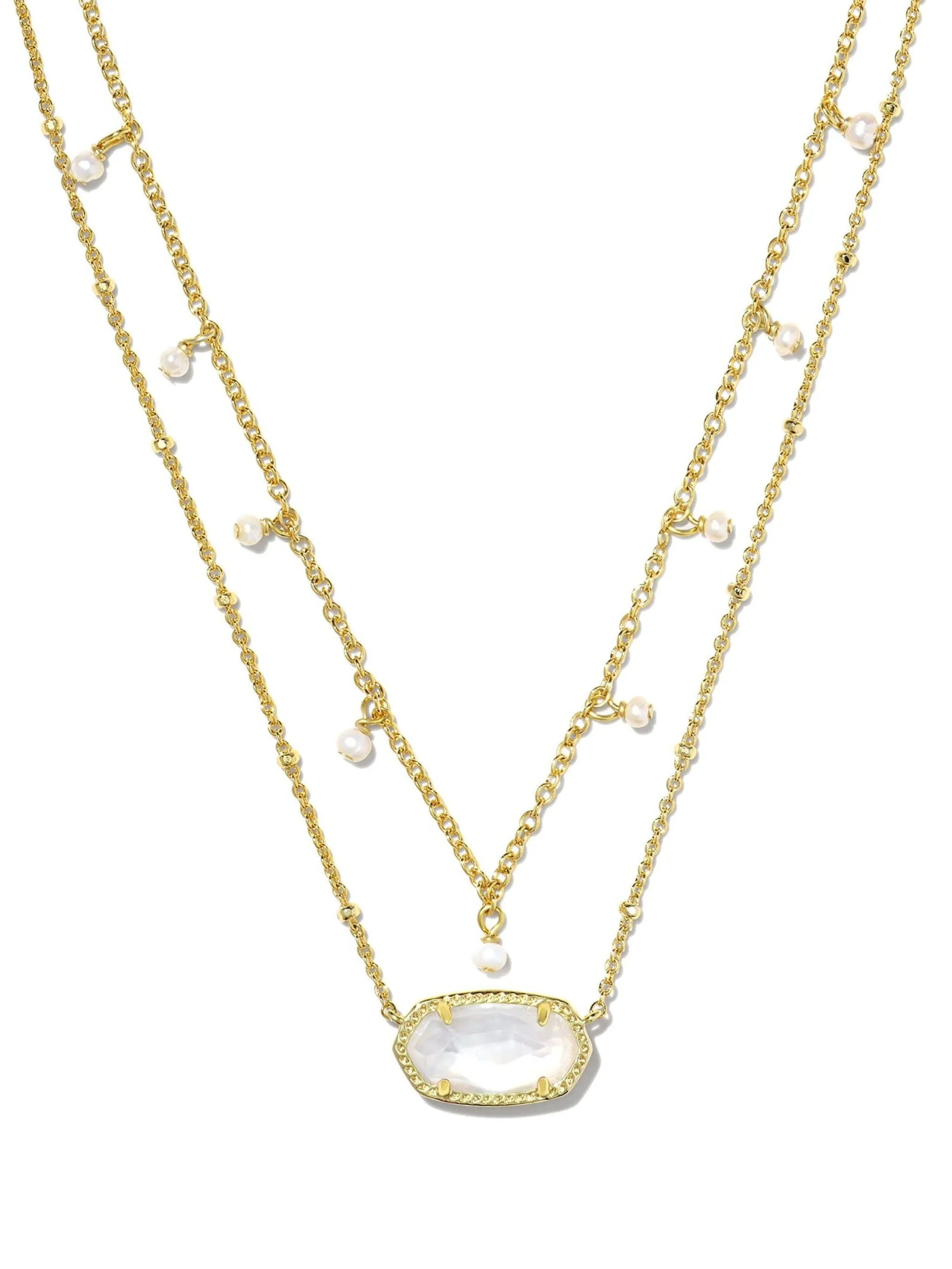 Kendra Scott Elisa Pearl Multi Strand Necklace - Gold Ivory MOP