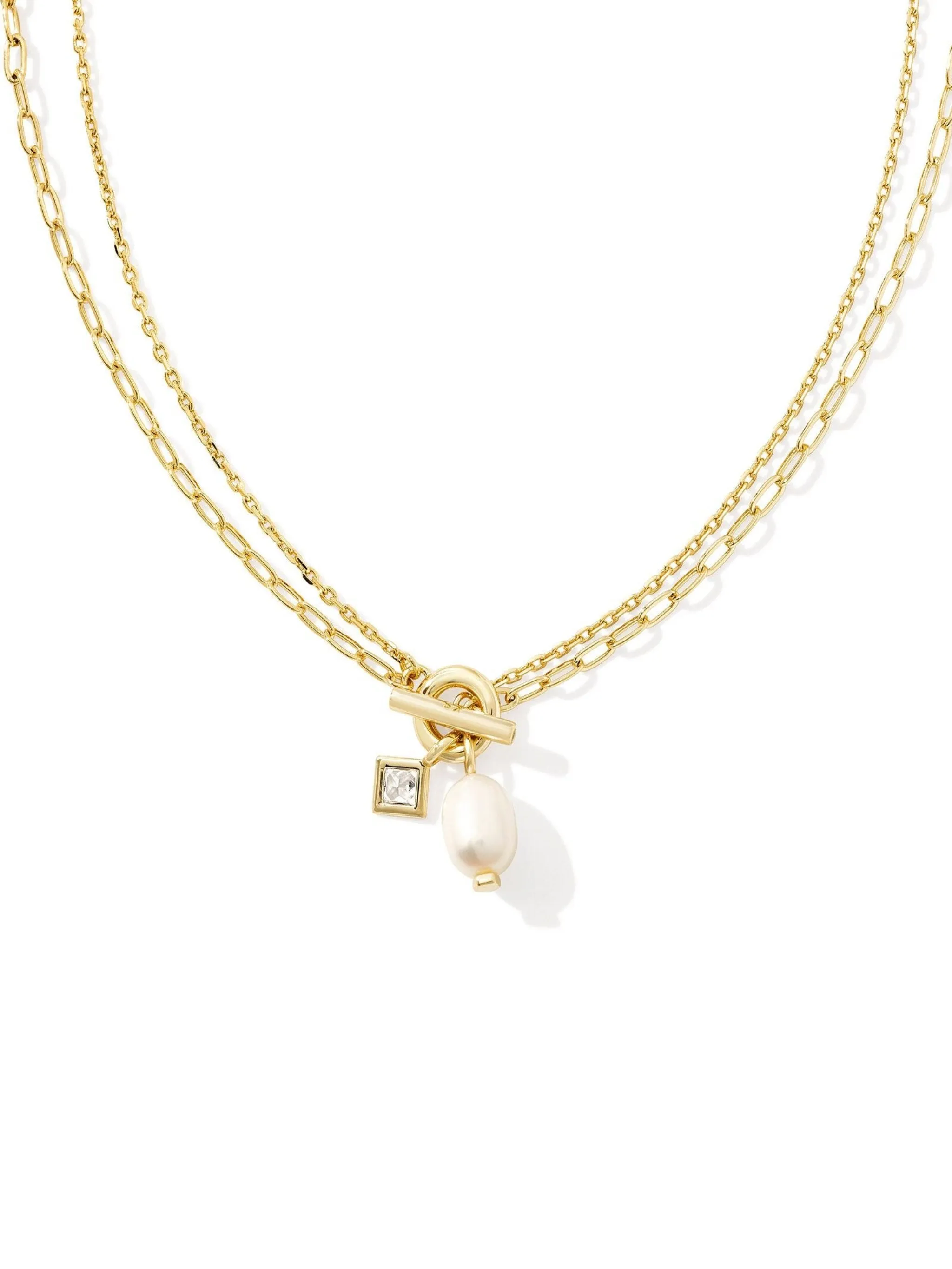 Kendra Scott Eve Multi Necklace - Gold White Pearl