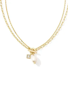 Kendra Scott Eve Multi Necklace - Gold White Pearl