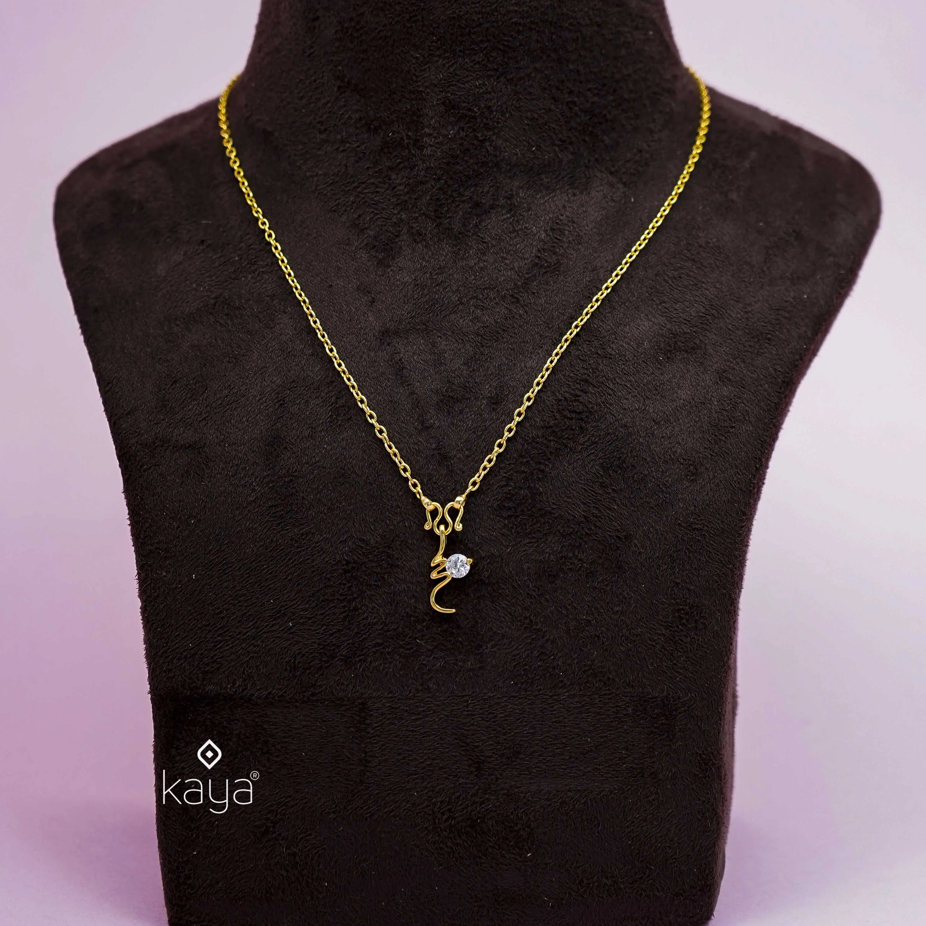 KJ101182 - Simple pendant Necklace