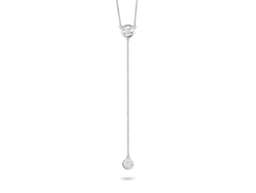 Lab-Grown Diamond ¾ct. tw. Round Brilliant Bezel Lariat Pendant | White