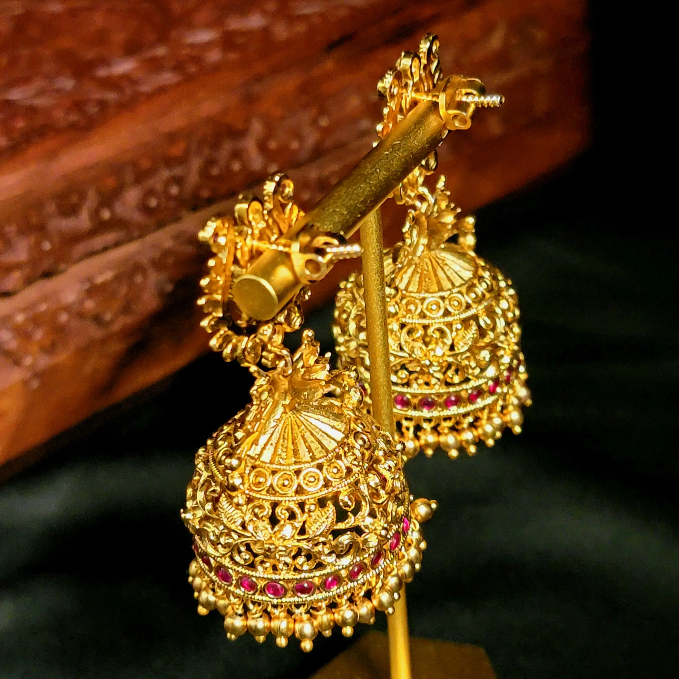 Lakshmi Antique Gold Big Jhumka Earring