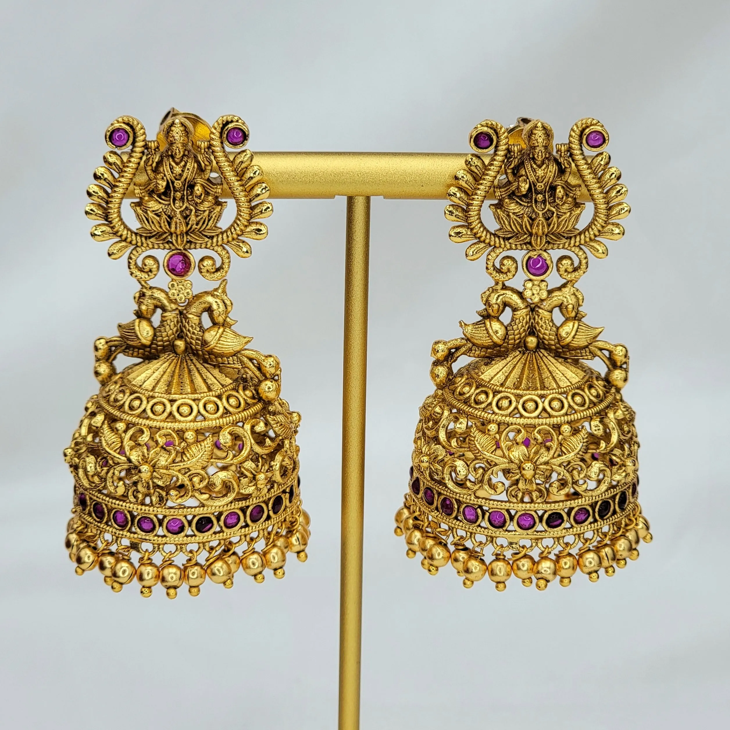 Lakshmi Antique Gold Big Jhumka Earring