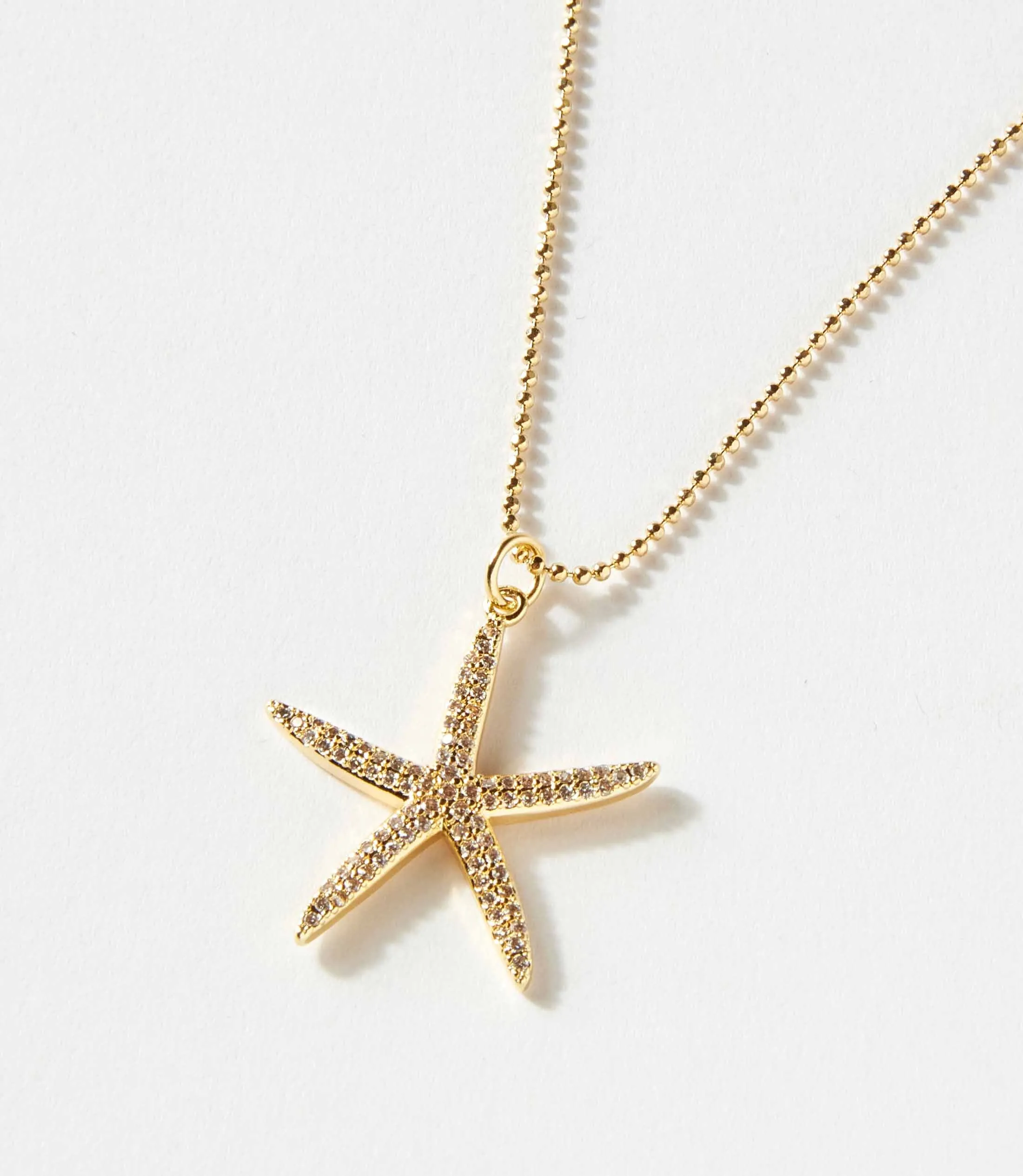 Large Pavé Starfish Necklace