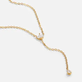 Lariat Crystal Drop Necklace