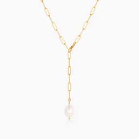 Lea Pearl Lariat Necklace