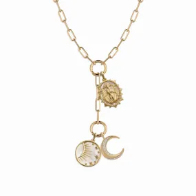 Lilith Moon Lariat Charm Necklace