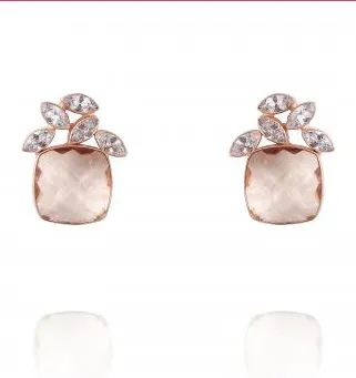 Lillian Square Quartz Earring