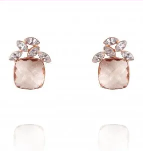 Lillian Square Quartz Earring