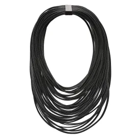 LONG LEATHER STRAND NECKLACE