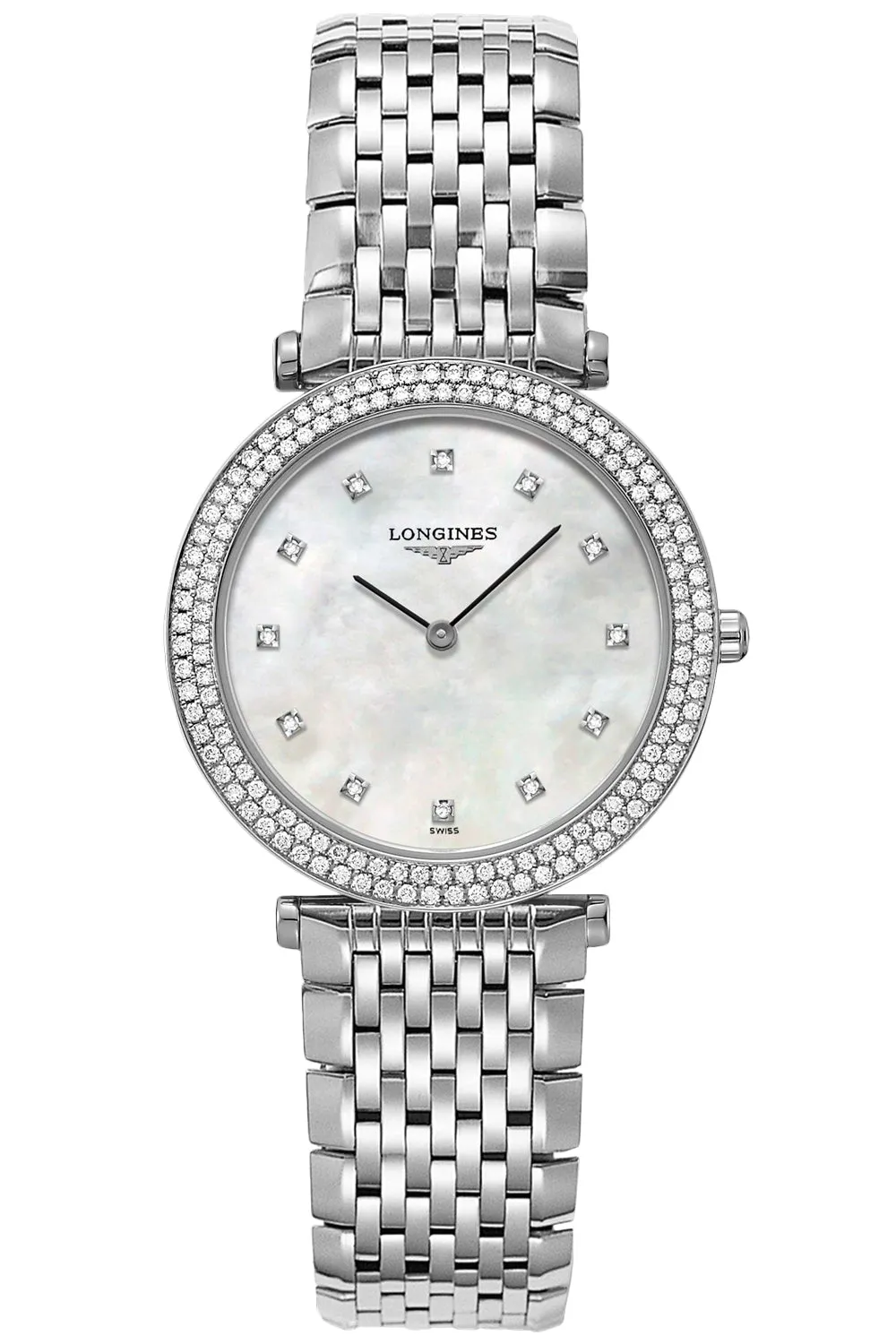 Longines La Grande Classique Stainless Steel & Diamond Womens Watch L4.515.0.87.6