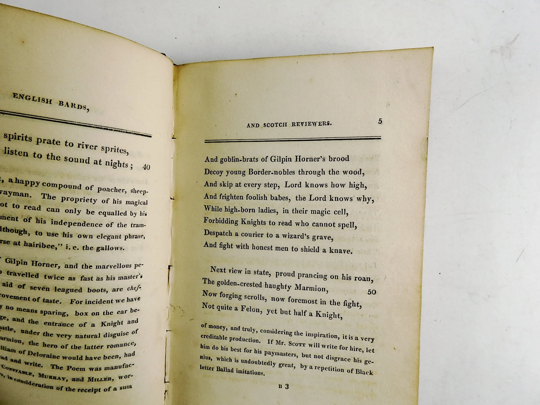 Lord Byrons English Bards & Scotch Reviewers Satire 1st Edition Book