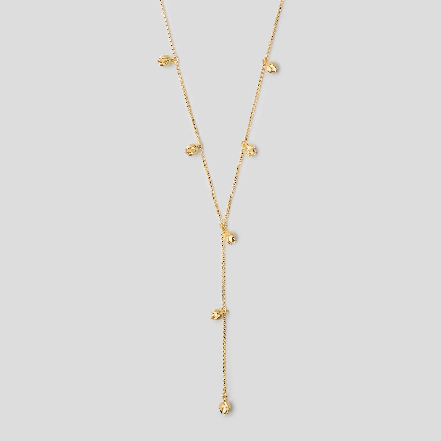 Lotus Bud Lariat - Gold