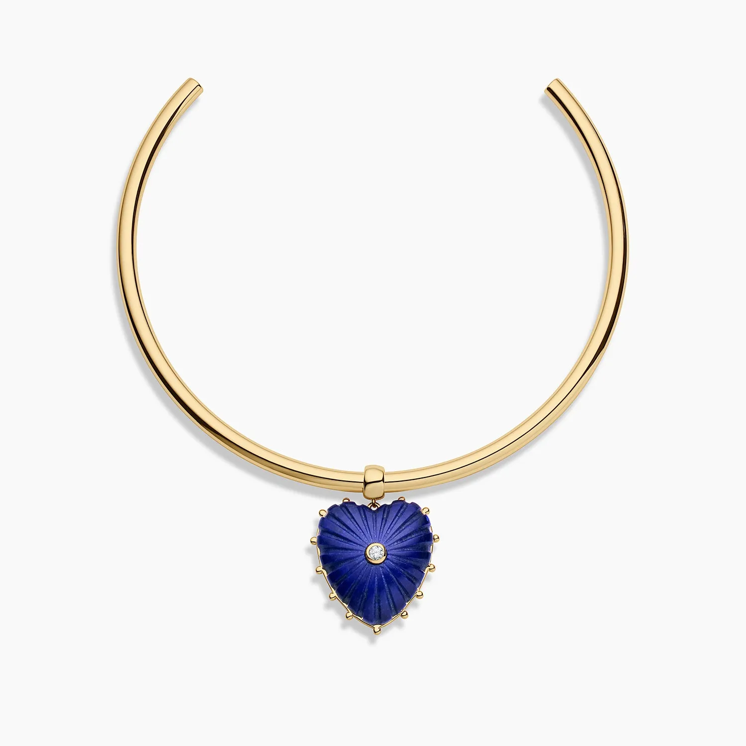 Malene Lapis Heart Choker Necklace