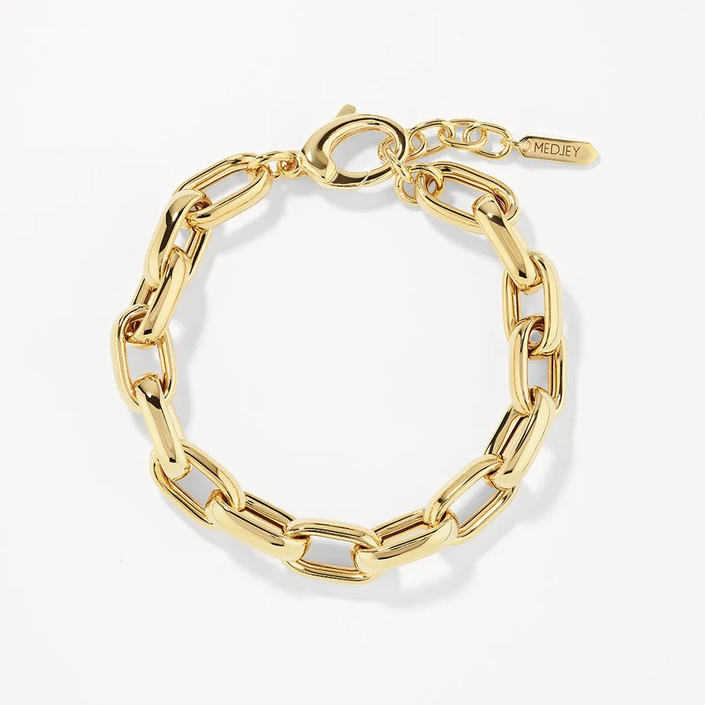 Maxi Paperclip Chain Bracelet in Gold