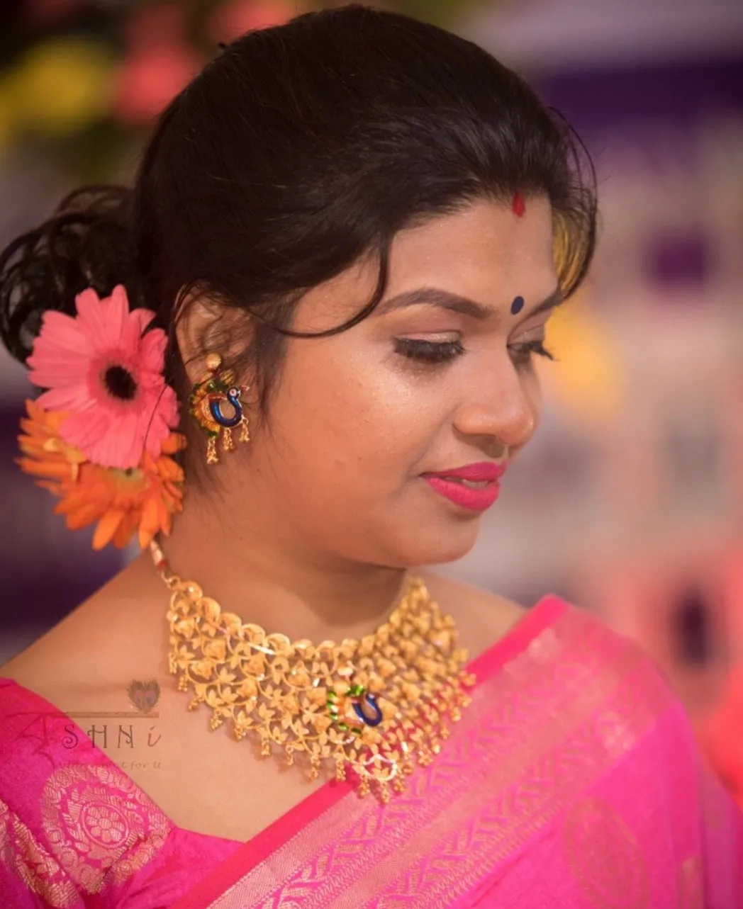 Mayurakkhi - Broad Collar Choker Set | Gold-plated Bridal Necklace