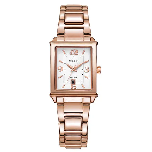 MEGIR Ladies Watches Rose Gold Luxury Women Bracelet Watch for Lovers Fashion Girl Quartz Wristwatch Clock Relogio Feminino 1079