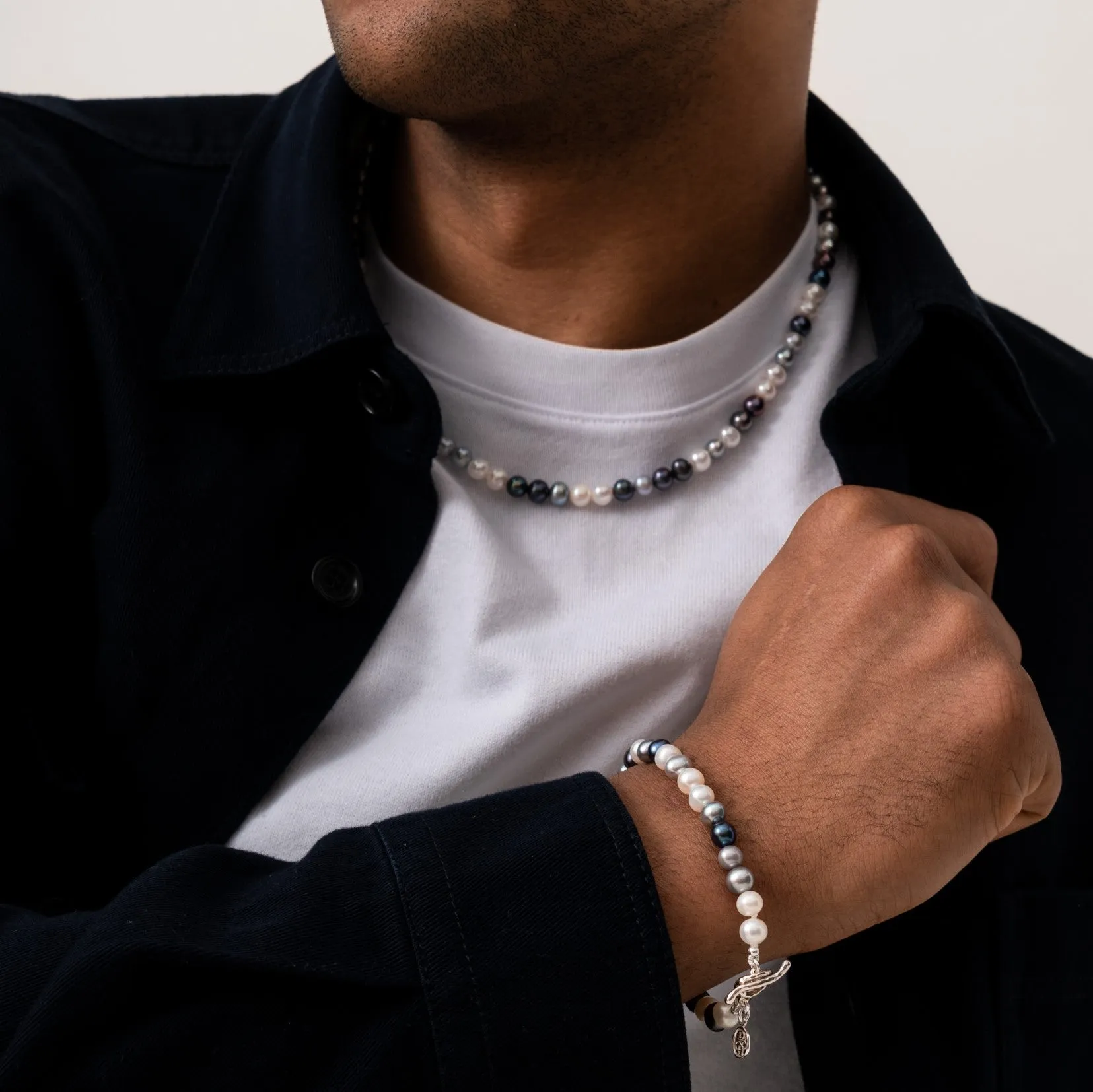 Men's Mixed Pearls Bracelet