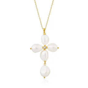 Meri Cross Necklace - Gold