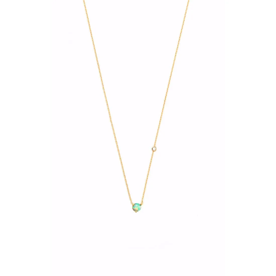 Mini Opal Pendant Necklace