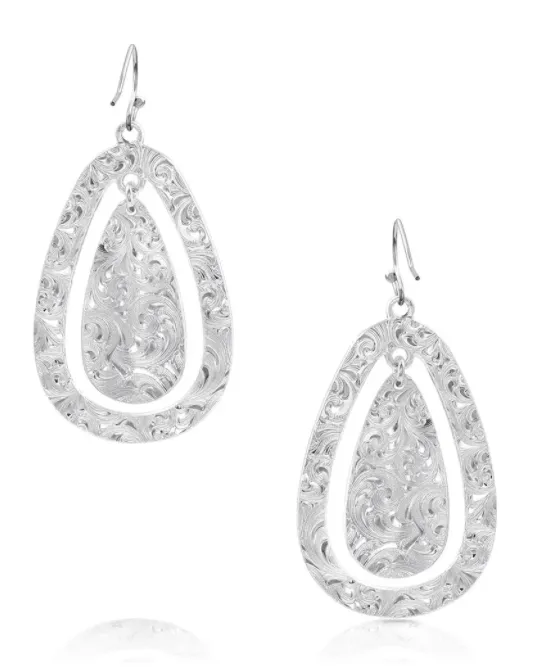 Montana Silversmith Cool Waters Rippled Teardrop Earrings - In Stock