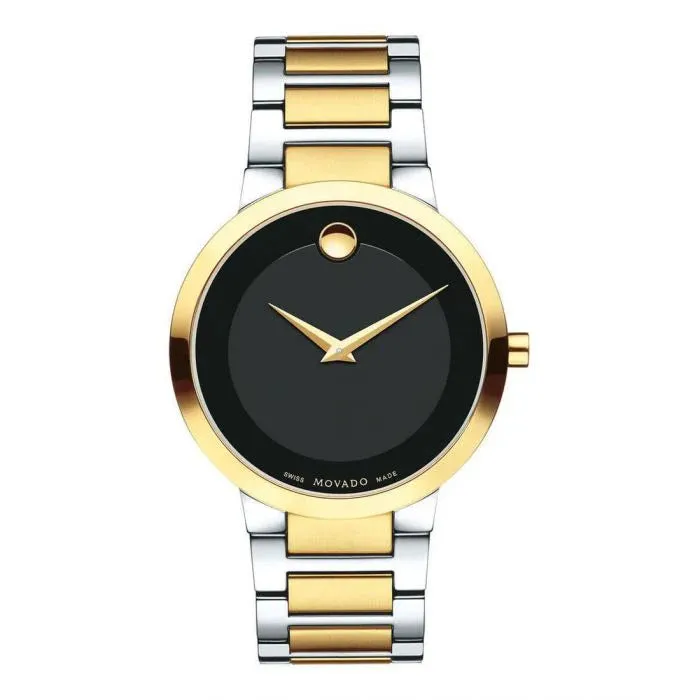 Movado Modern Classic Men’s Two-Tone 39.2mm Gold Pvd Finish 0607120