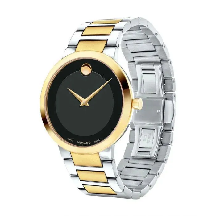 Movado Modern Classic Men’s Two-Tone 39.2mm Gold Pvd Finish 0607120