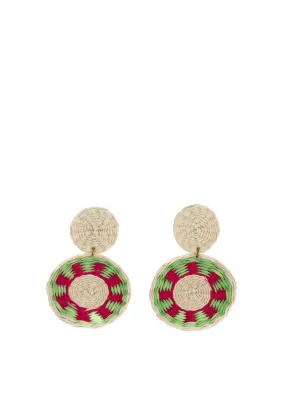 Multicolor Circle Toquilla Earrings