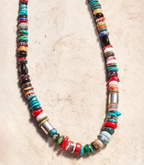 Multistone Single Strand Beaded Necklace