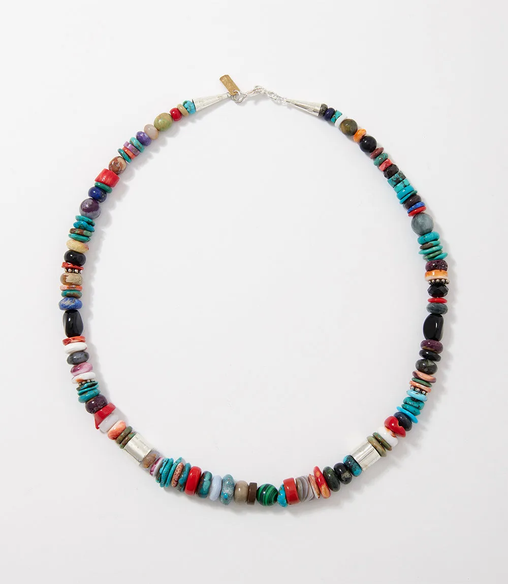 Multistone Single Strand Beaded Necklace