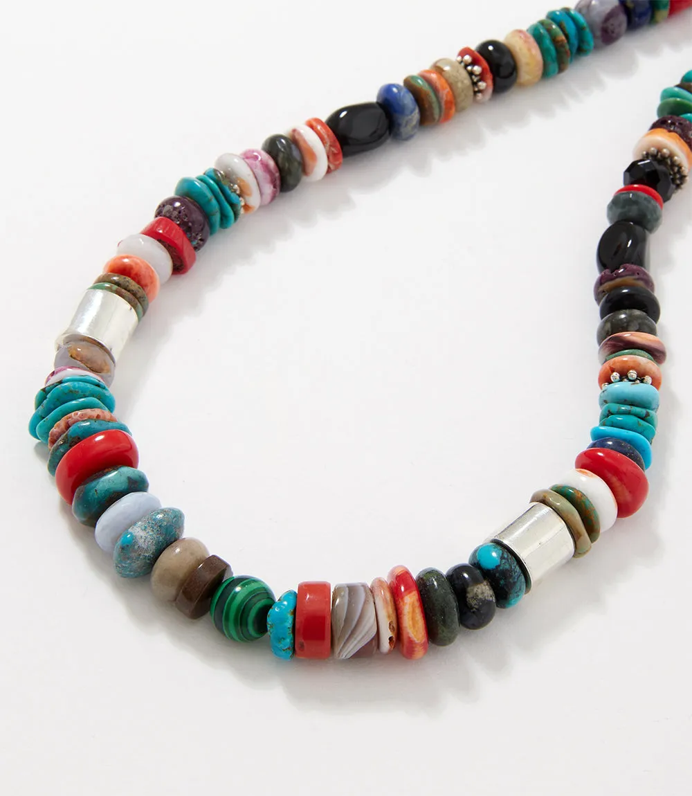 Multistone Single Strand Beaded Necklace