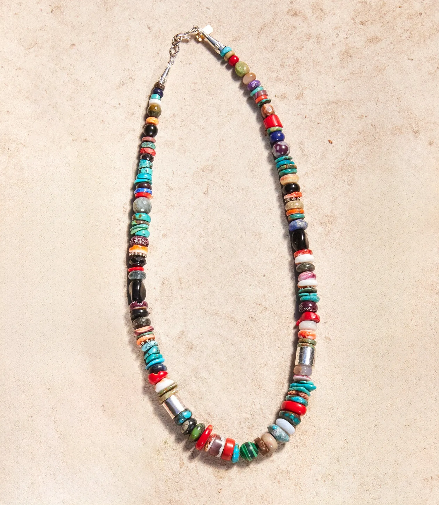 Multistone Single Strand Beaded Necklace