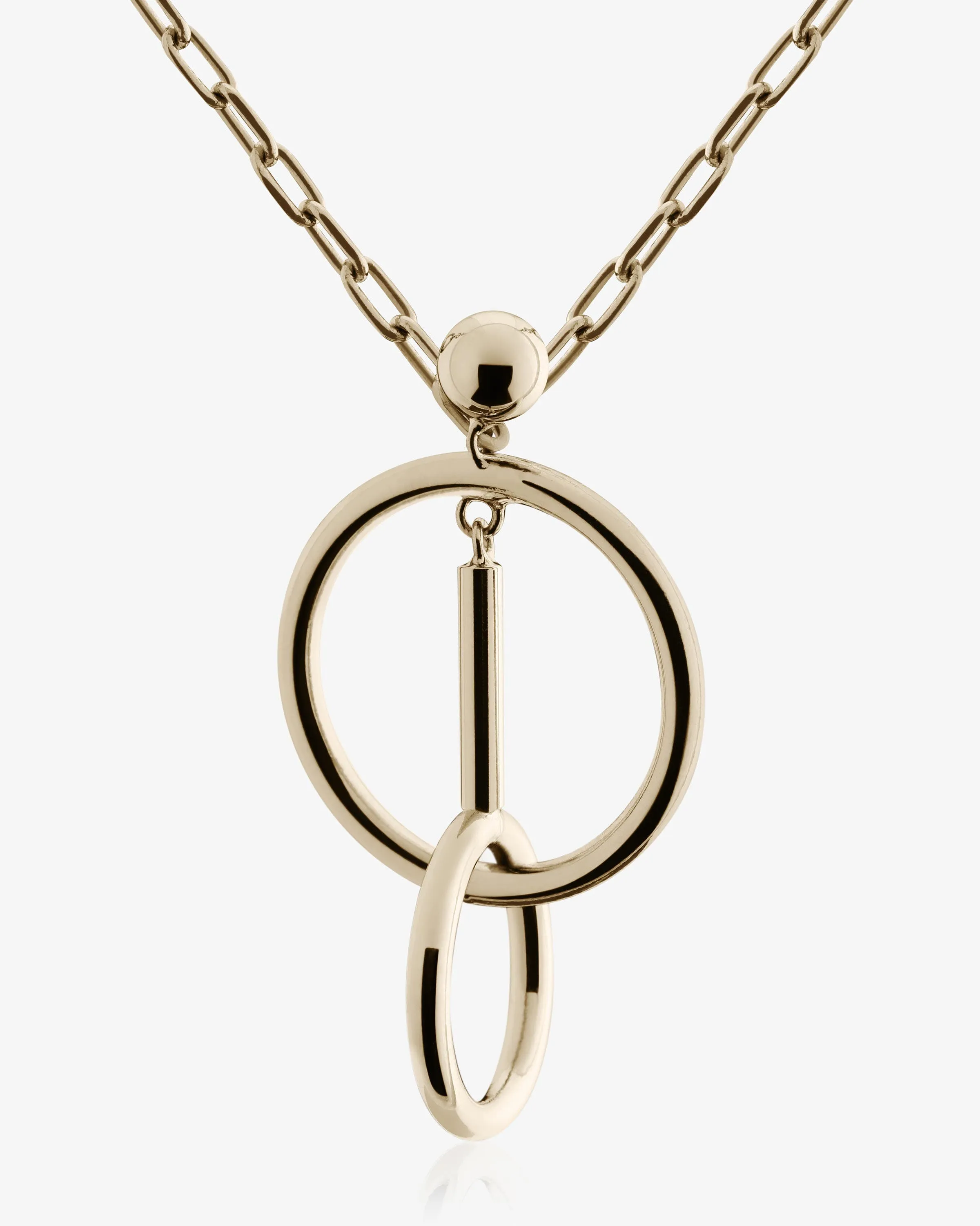 Music Bar Hoop Pendant - 22 Carat Gold Gilded