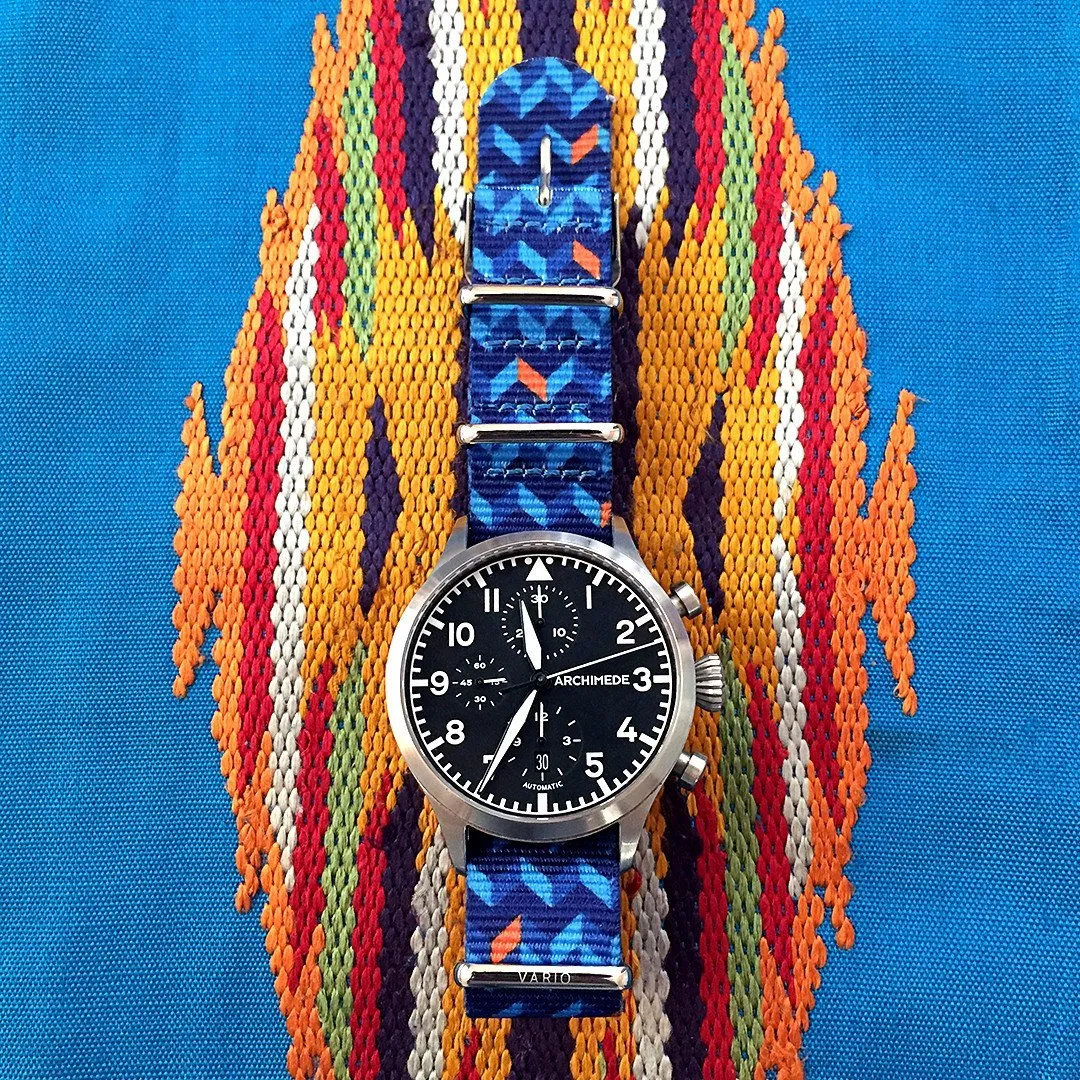 Ocean Chevron Graphic Watch Strap