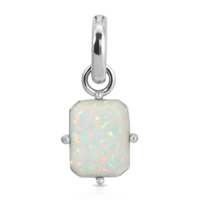 October Opal Birthstone Charm - Emerald