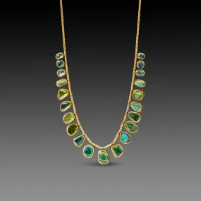 Ombre Green Tourmaline Necklace