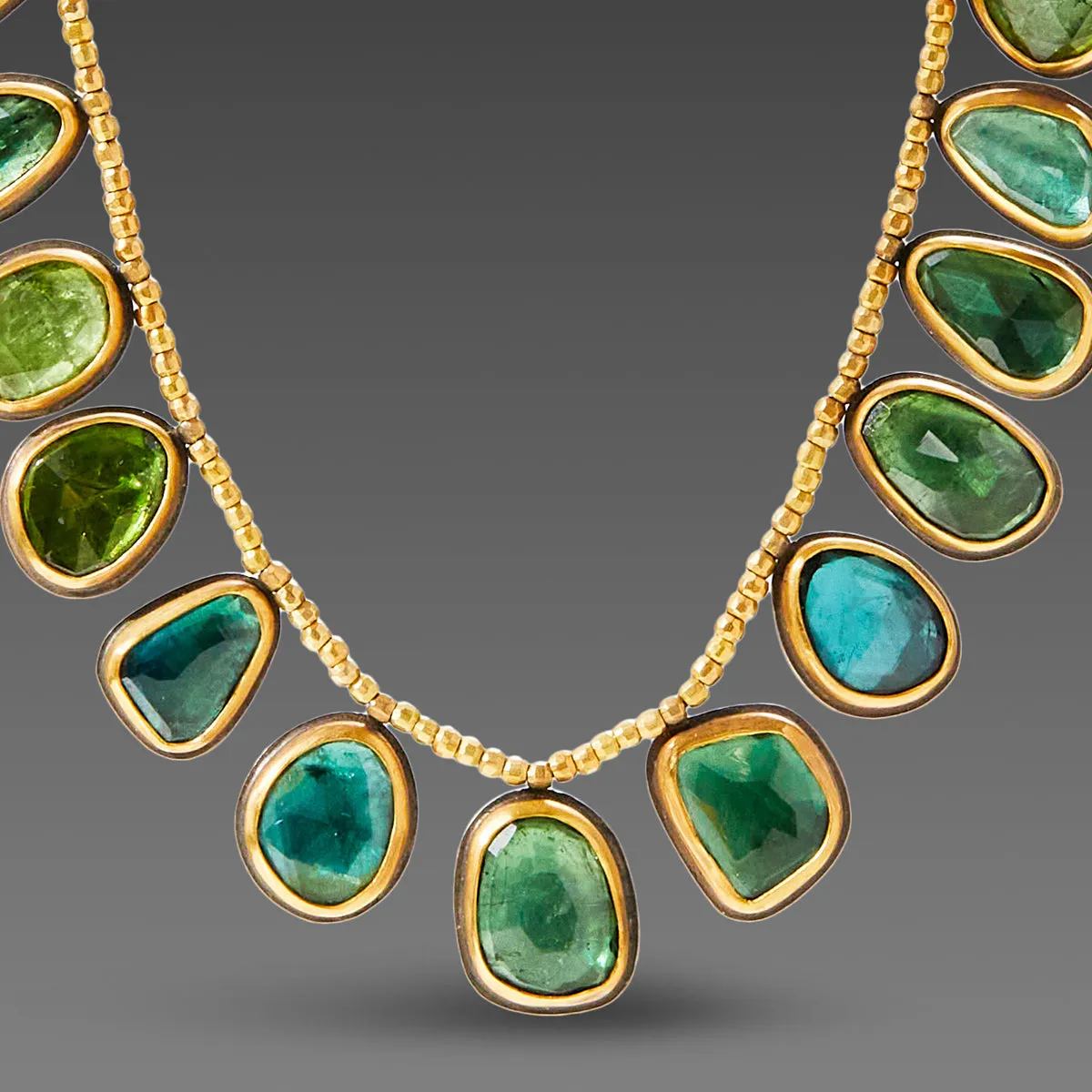 Ombre Green Tourmaline Necklace