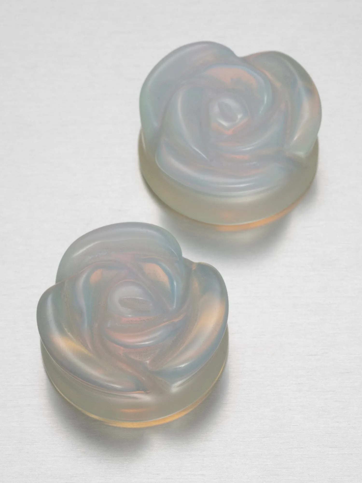 Opal Rose Cut Stone Plugs