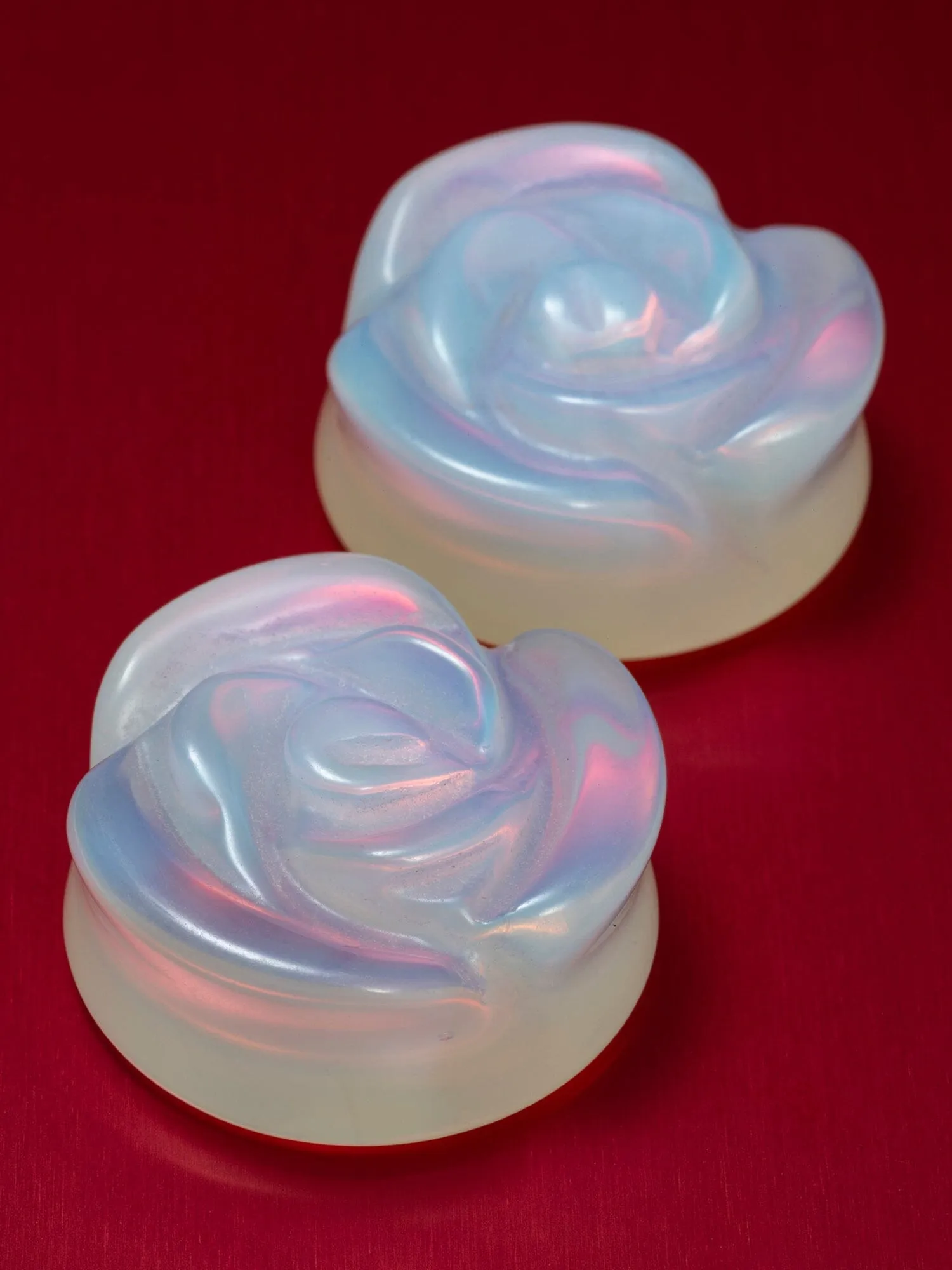 Opal Rose Cut Stone Plugs