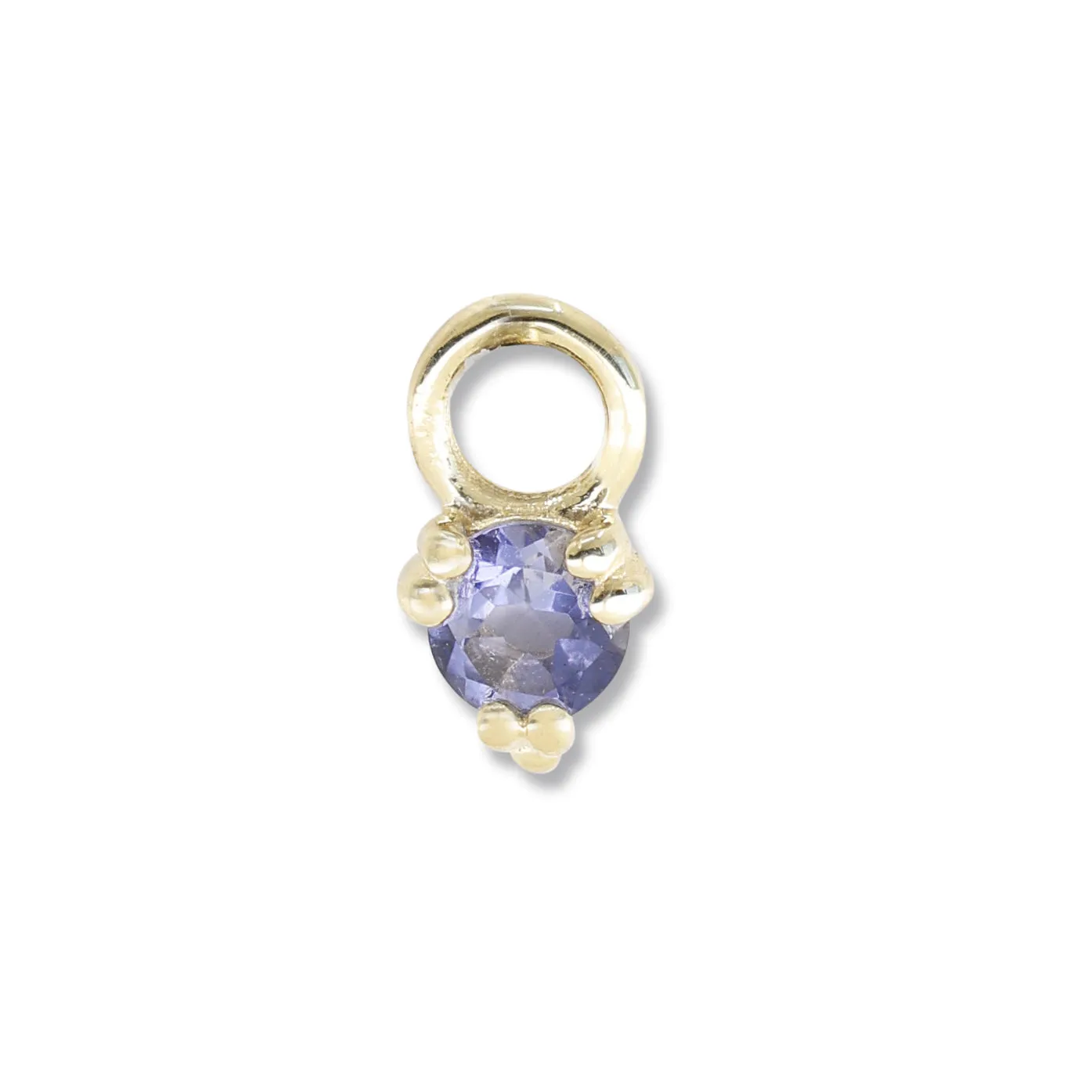 Orb Iolite Gold Charm