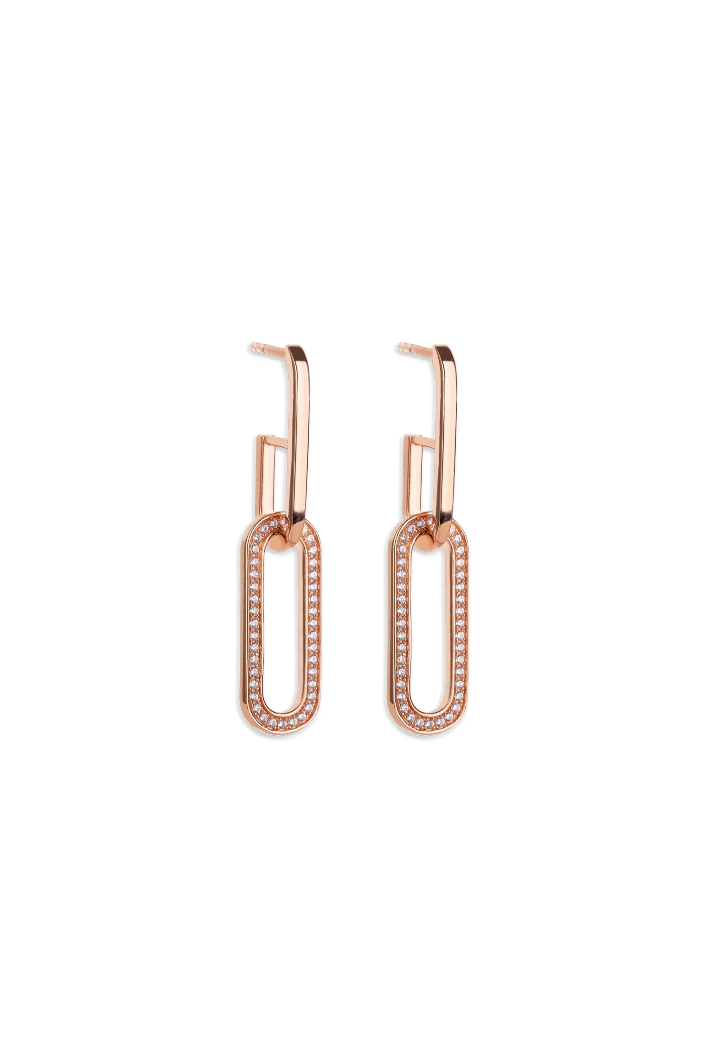 Oval Link Double Earring