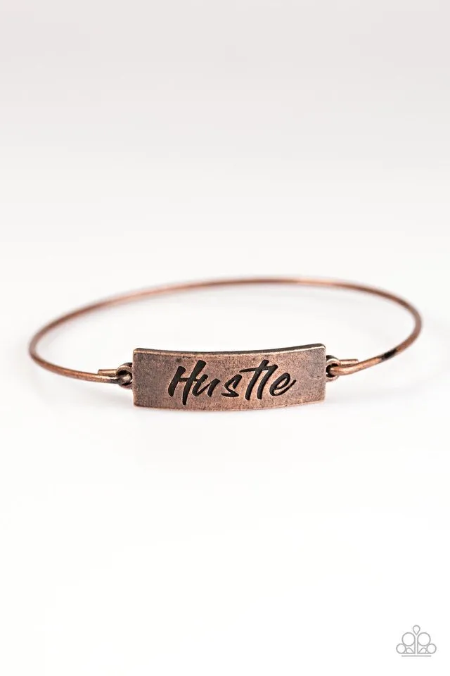 Paparazzi Accessories  - Hustle Hard #B249 Peg - Copper Bracelet