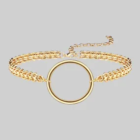 PARADOX. Oversized Ring Chain Choker - Gold