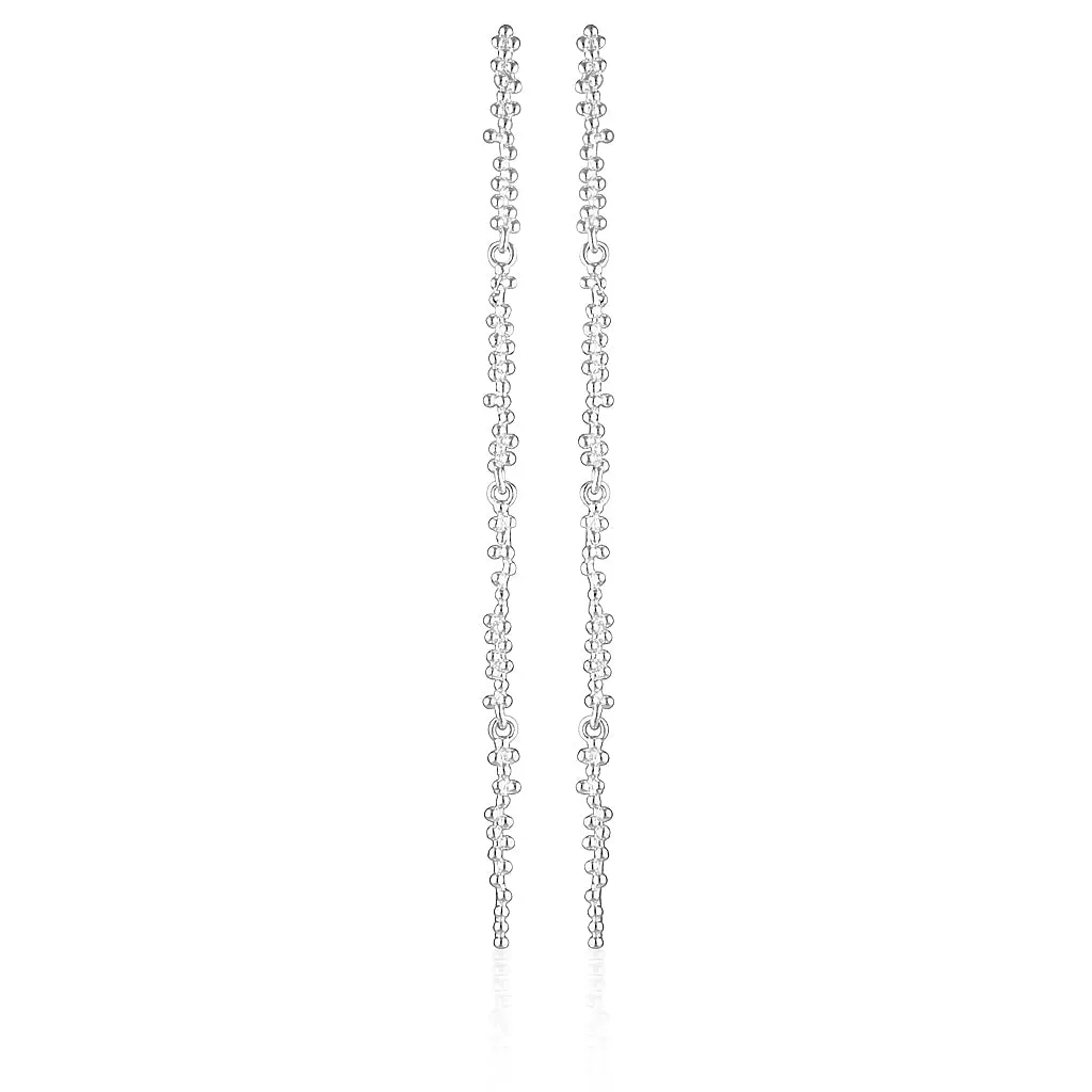 Paros Drop Earrings Silver