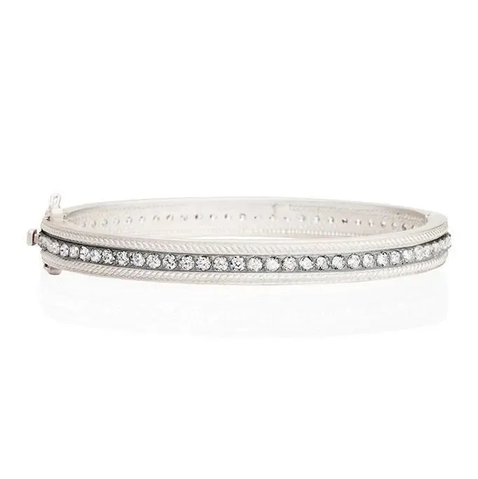 Pavé Row Hinge Bangle