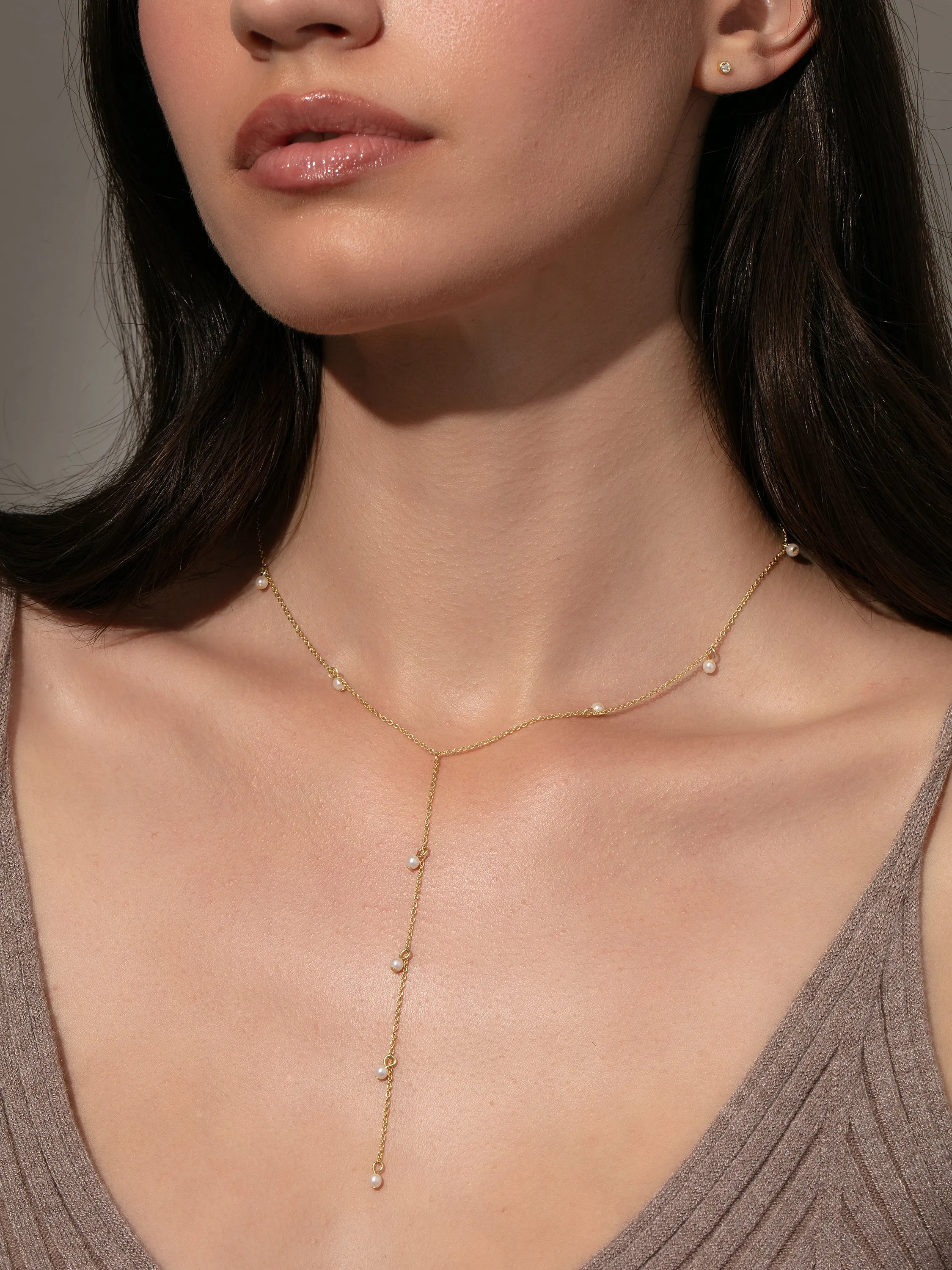 Pearl Lariat Necklace