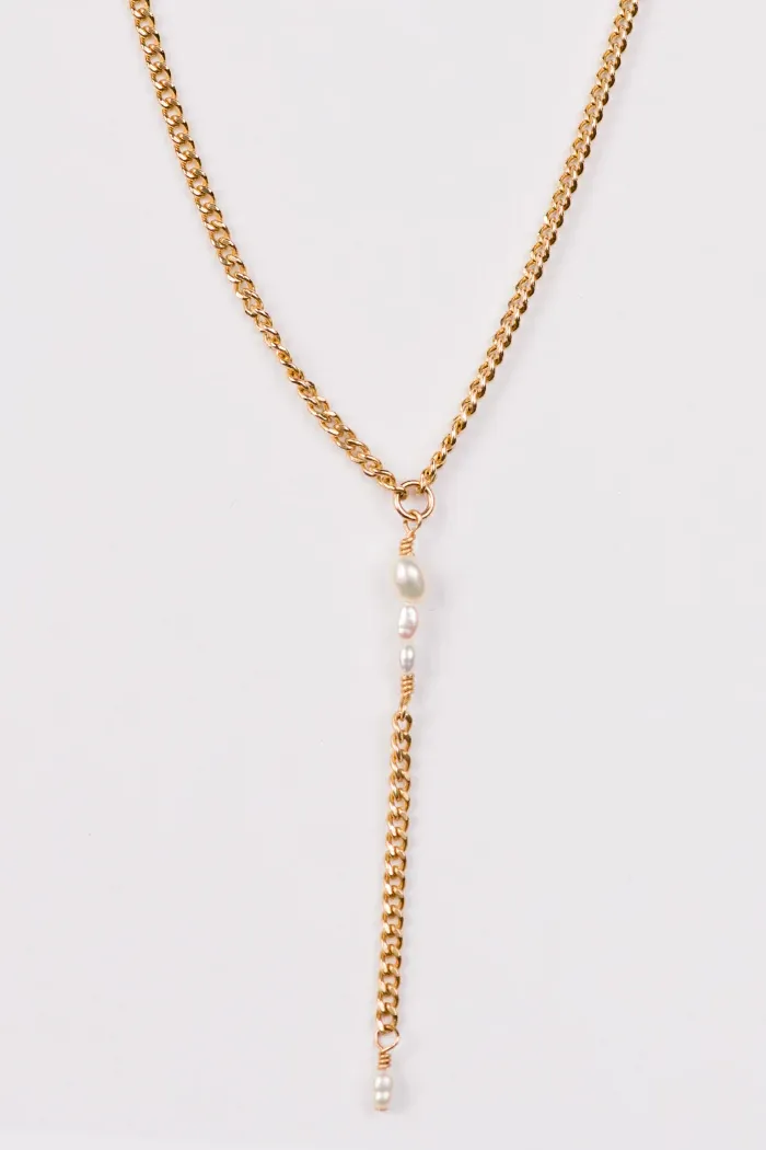 Pearl Lariat Necklace