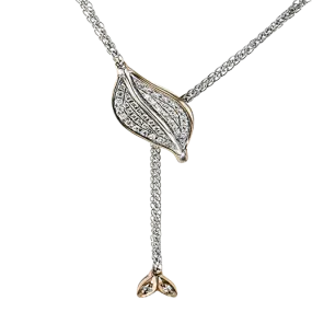 Pendant Necklace in 18k Gold with Diamonds