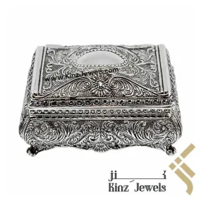 Personalized Vintage Jewelry Box High Quality Alloy Antique Velvet Trinket