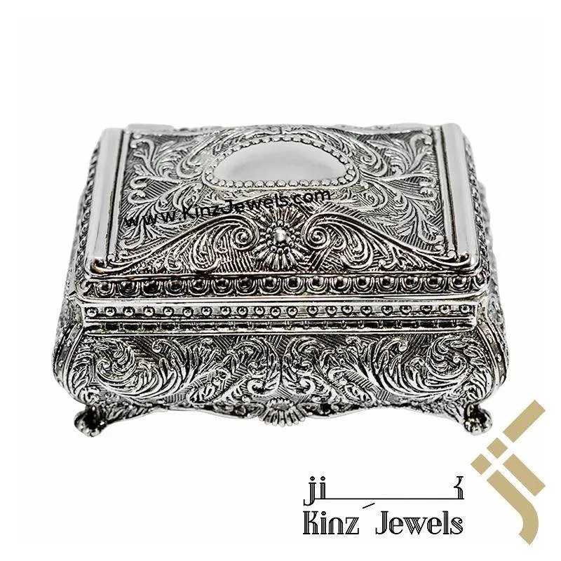 Personalized Vintage Jewelry Box High Quality Alloy Antique Velvet Trinket